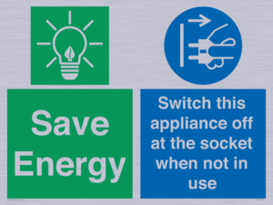 Save Energy, Switch this appliance off at the socket when not in use